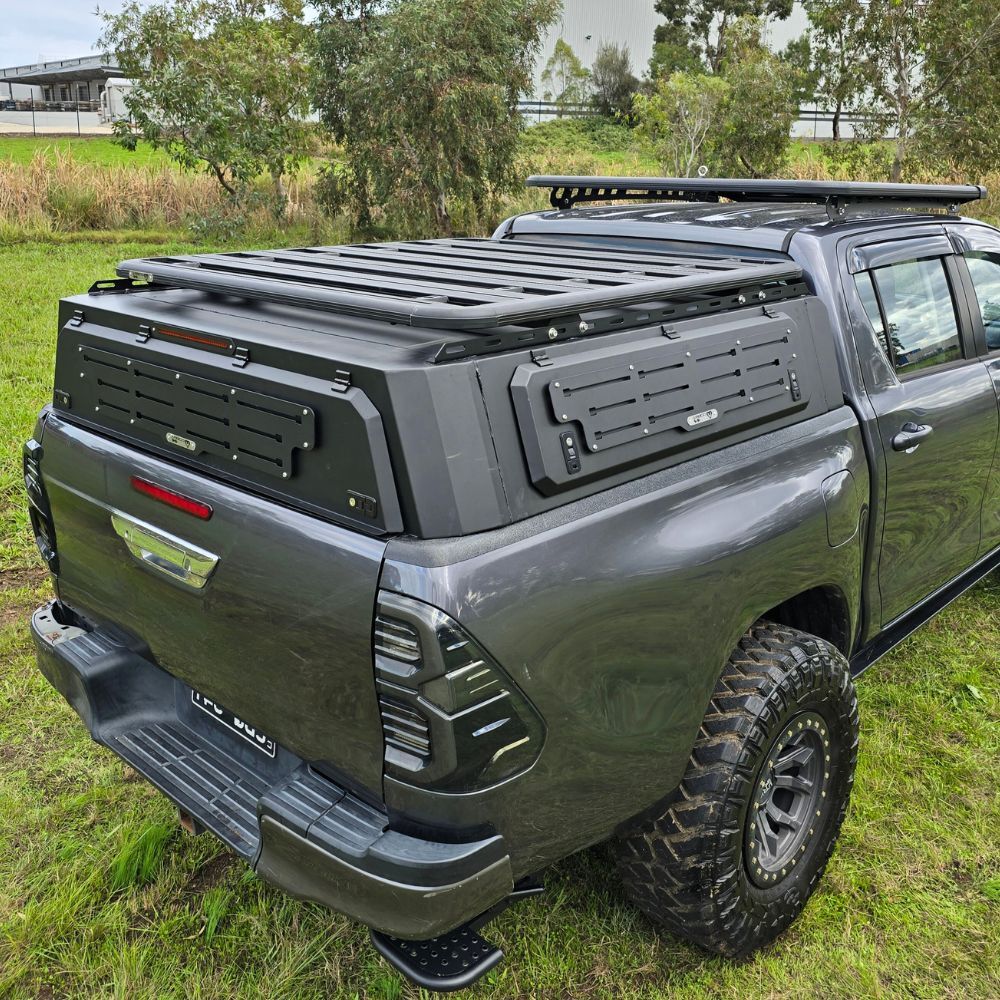 Short Heavy Duty Galvanised Steel Canopy fits LDV T60 2017 - 2024 Dual Cab Tradie Black Low Rider Profile for Roof Rop Tents 