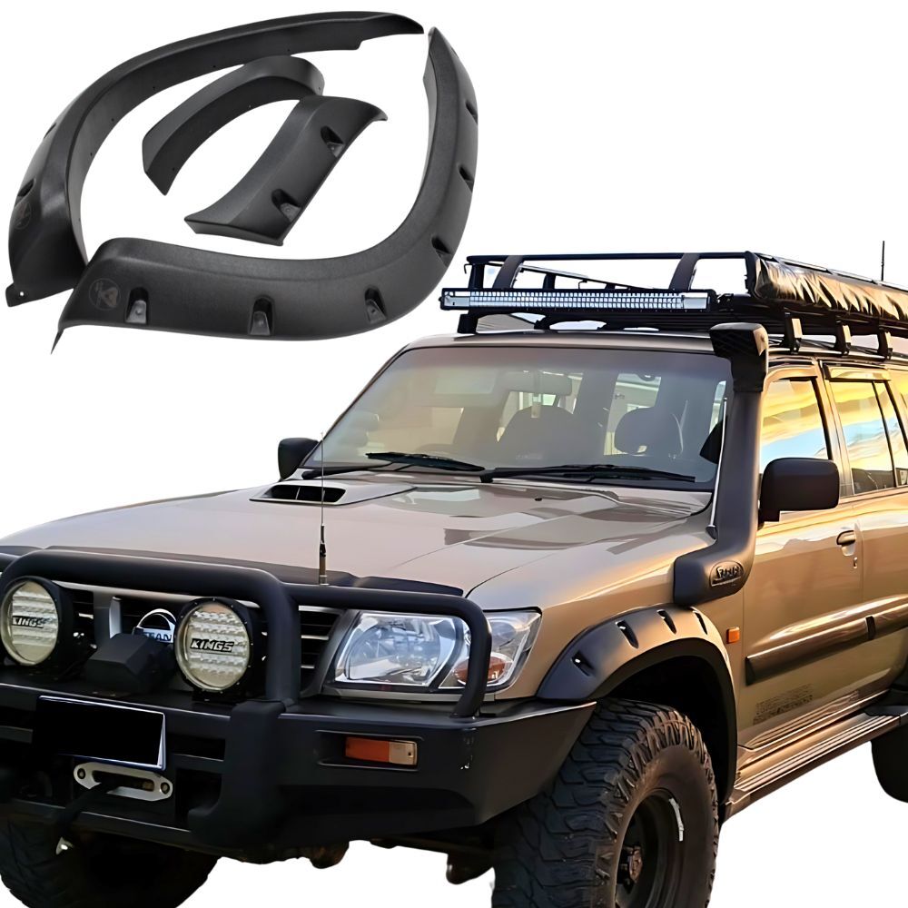 Cobra 4x4 Front Slimline Jungle Fender Flares Suitable for Patrol GU 1997 - 2004 Series 1 2 3 75mm wide