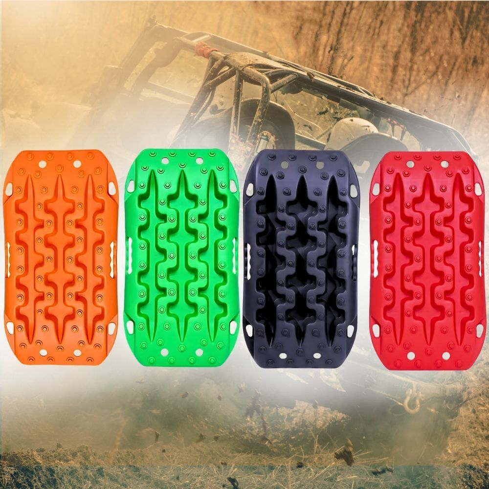 Compact Short Low Mud Tracks 4WD 4x4 Red Green Orange Black Traction Track Durable Portable Off-Road Sand Snow Low