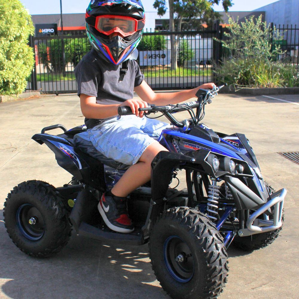 Kids 49cc Petrol Quad Ride on Car ATV Off Road Outdoor 4 wheeler Blue 2 Stroke