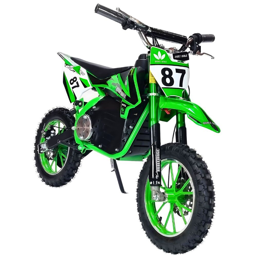 Kids Electric 800W Dirtbike Dirt Bike Ride On Motorcycle Motorbike Off Road Steel Green Child