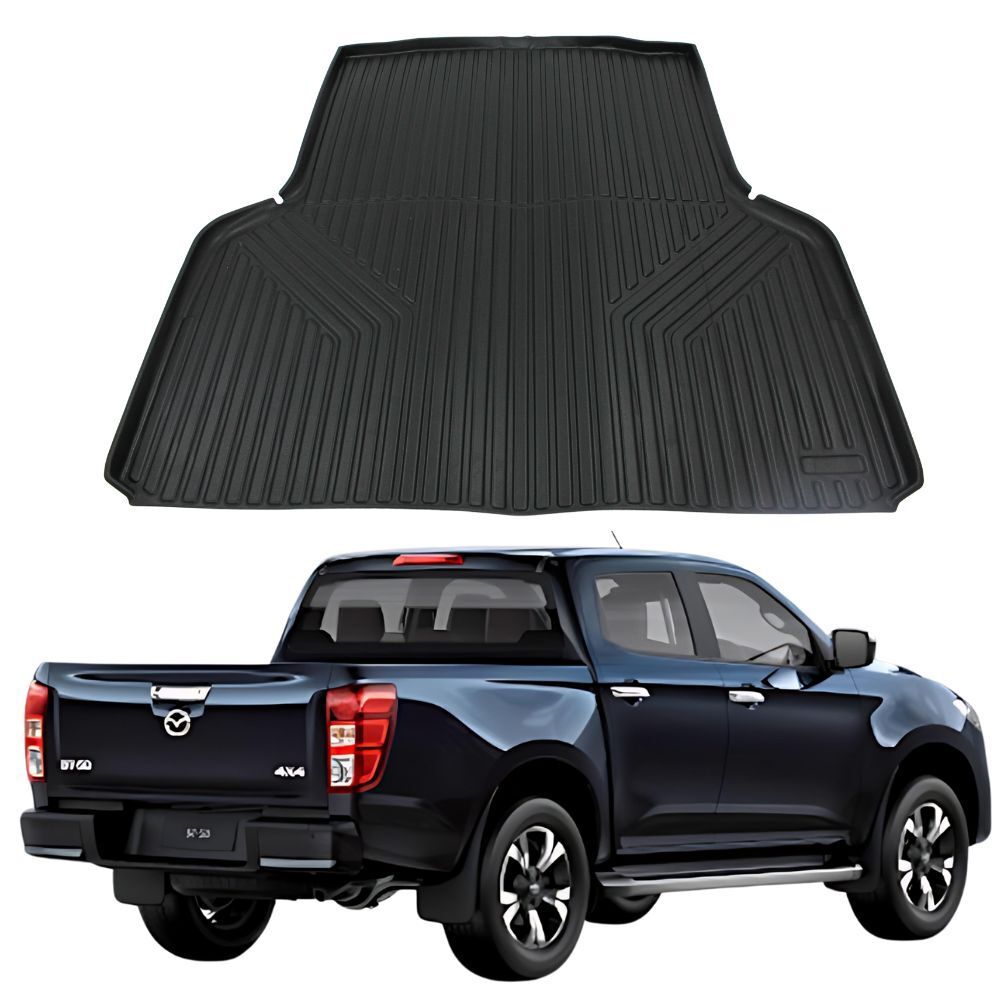 3D TPE Boot Mat Liner Ute suits Mazda BT50 2021 Onwards Carpet Plastic Rubber Cargo Rear Tub Mat Dual Cab