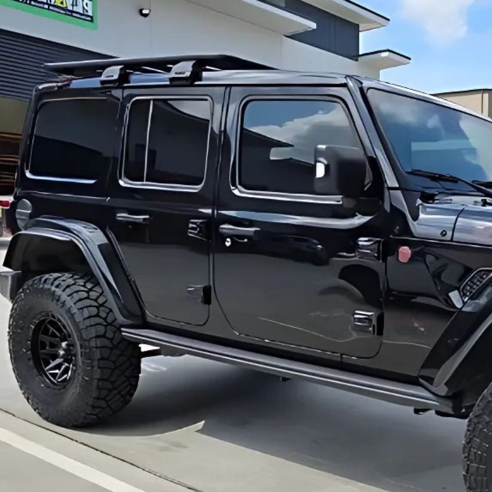 Premium Half length Roof Rack fits Jeep JK Wrangler 2 + 4 door Aluminium 160 x 140cm Flat Platform Steel Low Profile