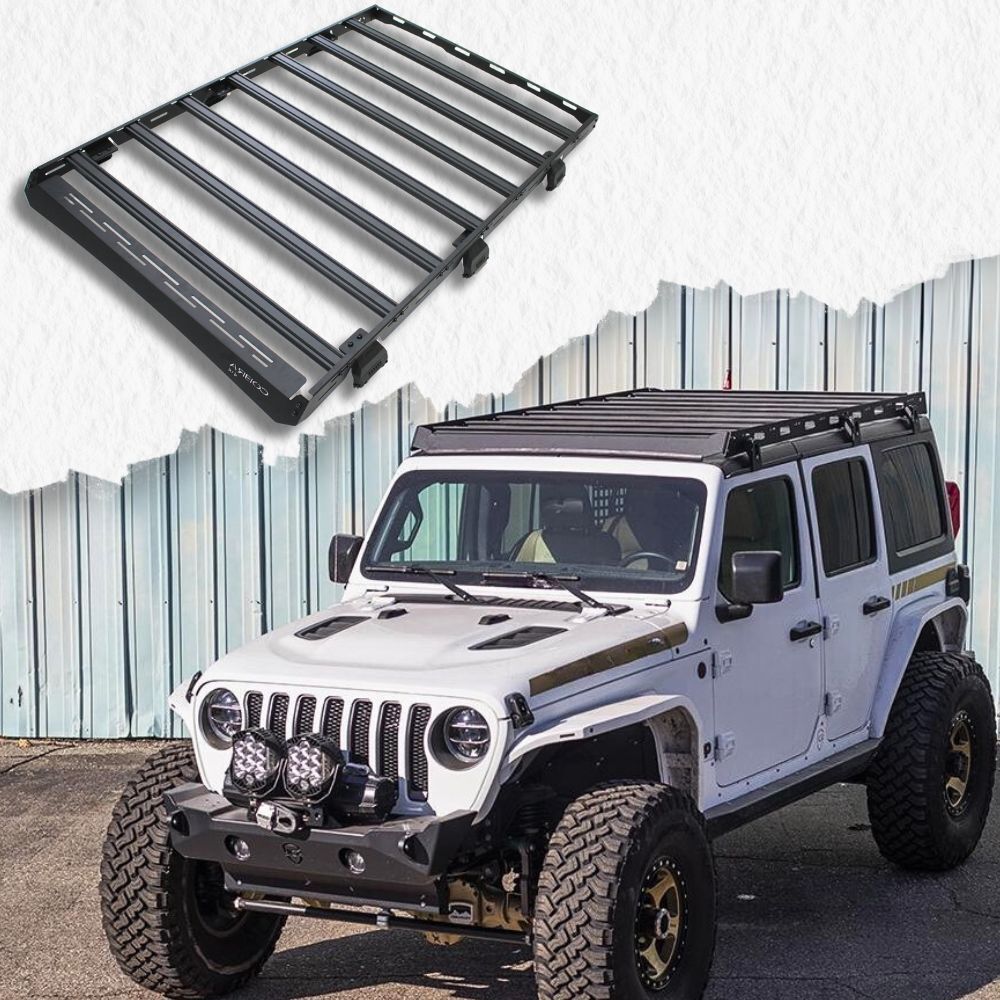 Dynamic Series Full length Roof Rack fits Jeep Wrangler JL 4 Door Models Aluminium Platform Steel Low Profile