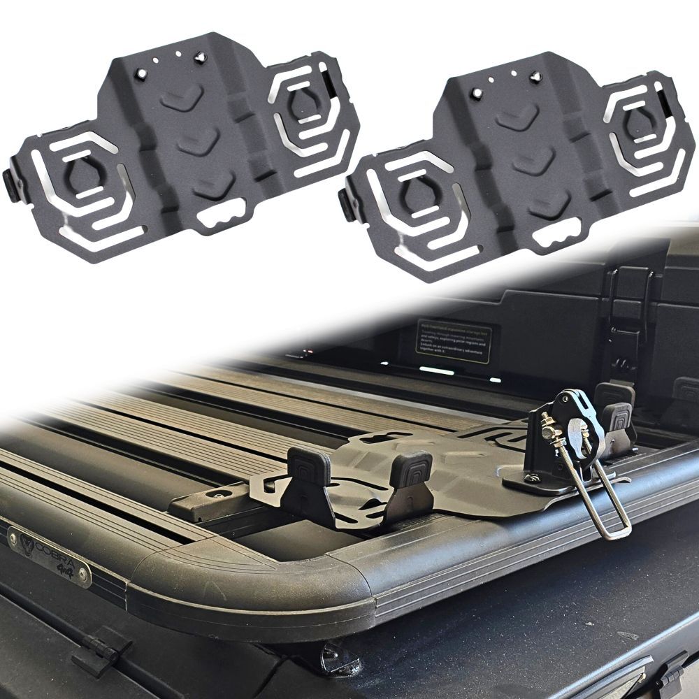 Clamp On Brackets Add Ons For 90L 4x4 Storage Box Only Roof Rack Cargo Carrier Mounting