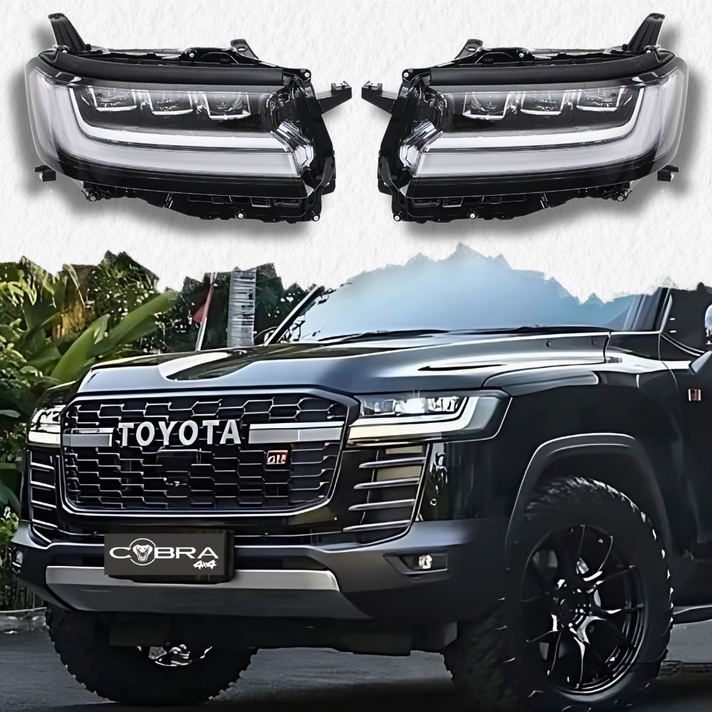 OEM Style LED Head Lights Upgrade suit Toyota LandCruiser 300 Series GX & GXL 2021 - 2024 Front Headlights