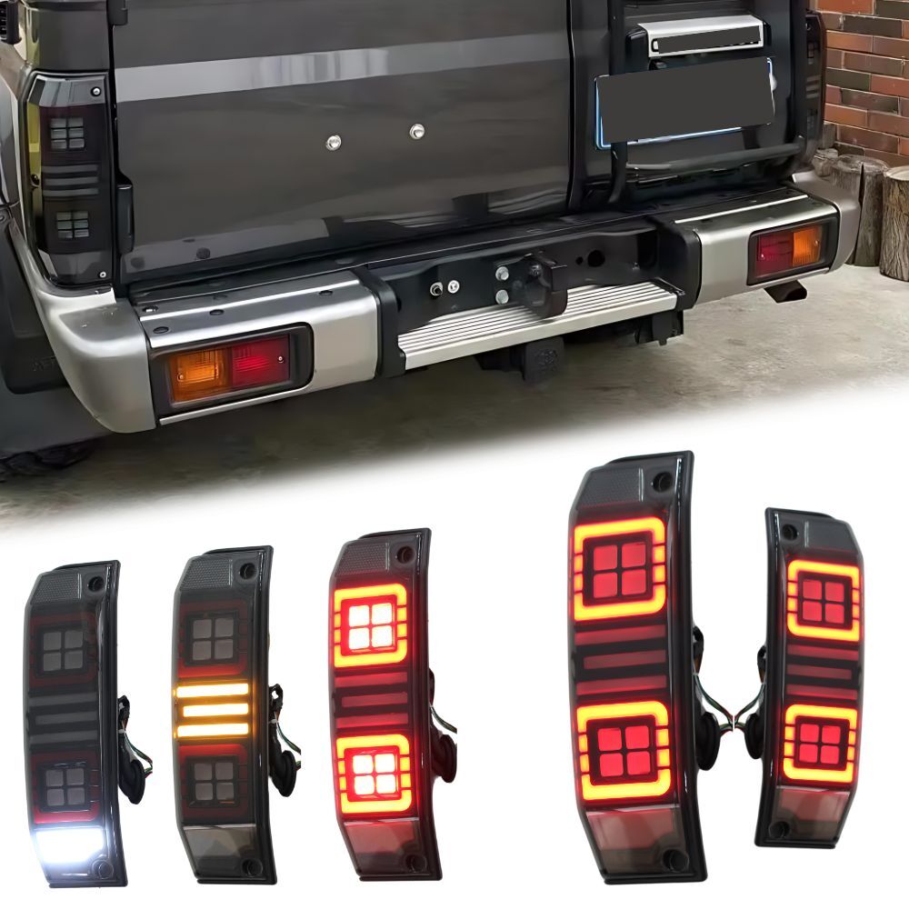 LED Tail Lights Suits Landcruiser 78 series Troopy 2007 Onwards Rear Back Taillights Sequential