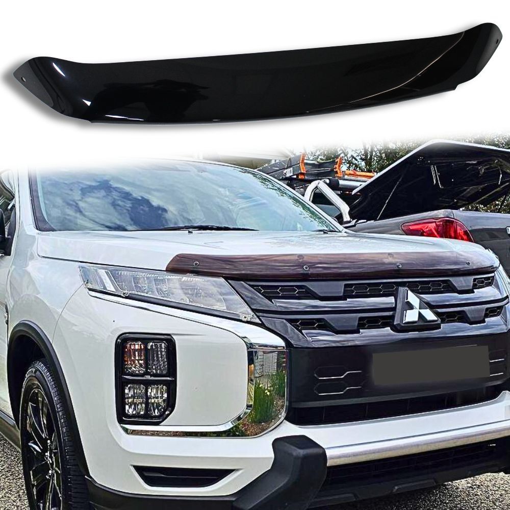 Bonnet Protector Fits Mitsubishi ASX XC 2016 - 2019 Hood Guard Visor Tint Black