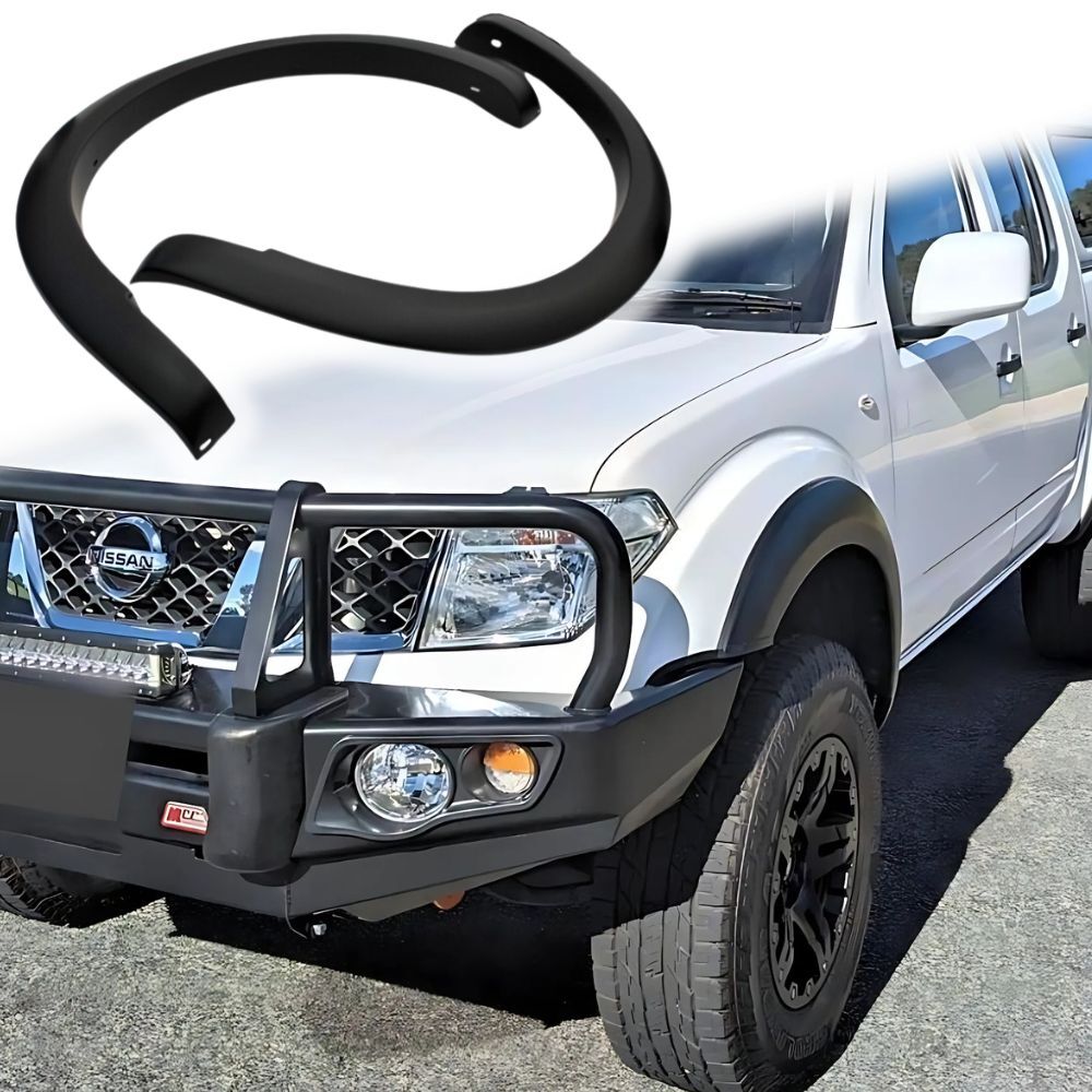 Front Matte Black Slim OEM Flares Fenders Suits Nissan Navara D40 Wheel Black ST ST-X Thai Build Smooth