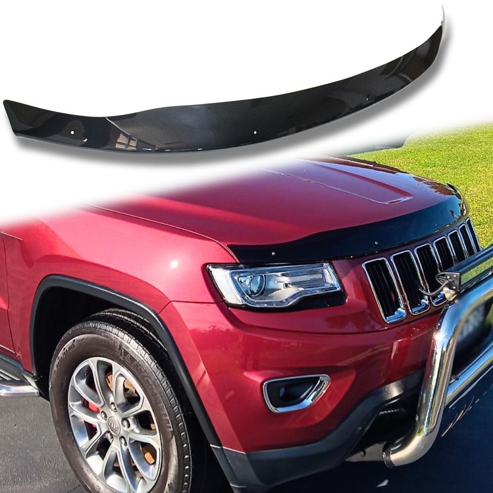 Bonnet Protector Fits Grand Cherokee WK 2011 - 2021 Hood Guard Visor Tint Black