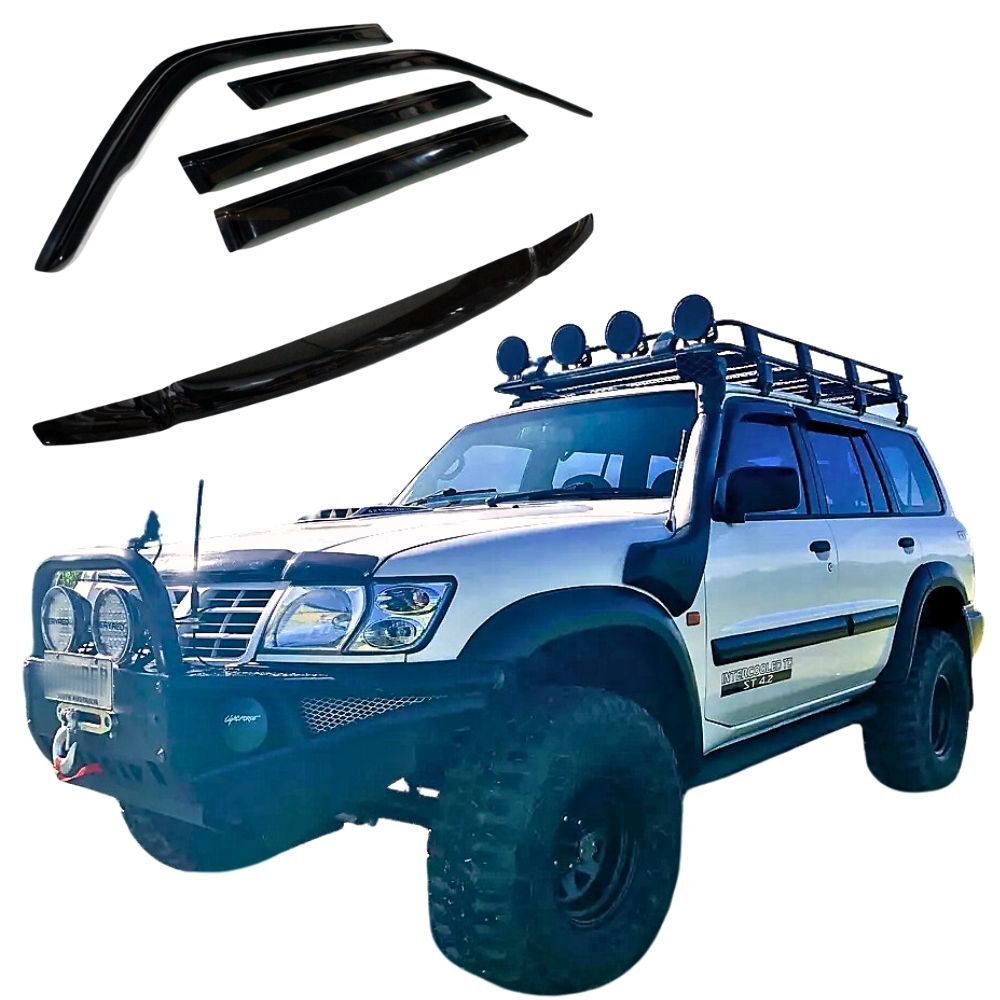 Bonnet Protector & Weathershields For Nissan Patrol GU Y61 Wagon 1998 - 2004 and Ute 1998 - 2006 Series 1, 2 and 3