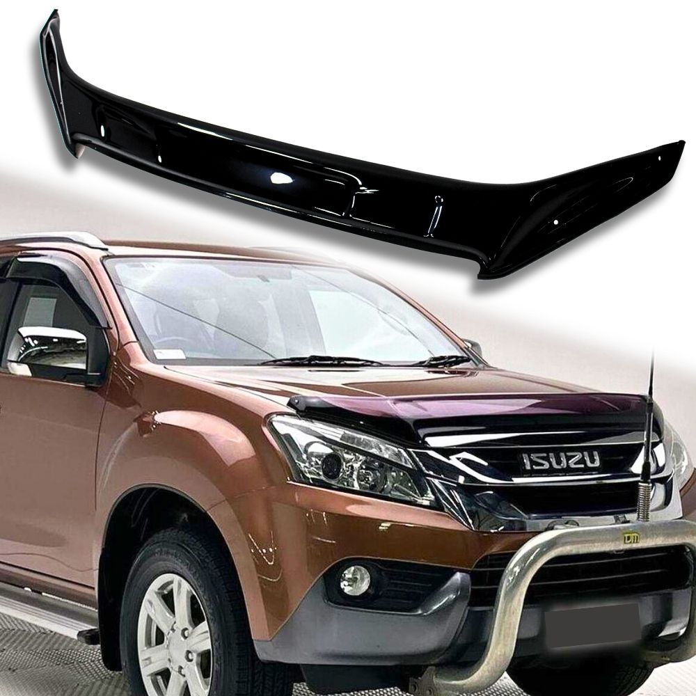 Bonnet Protector Fits Isuzu MU-X MUX 2013 - 2016 Hood Guard Visor Tint Black