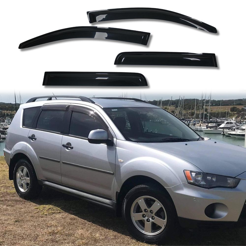 Weather Shields Fits Mitsubishi Outlander 2006 - 2012 Window Visors Weathershields