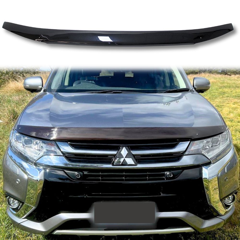 Bonnet Protector Fits Mitsubishi Outlander ZJ - ZL 2012 - 2020 Hood Guard Visor Tint Black