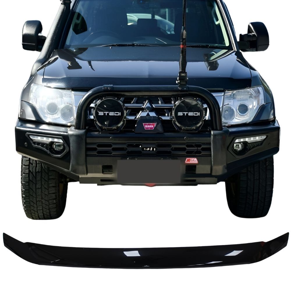 Bonnet Protector Suits Mitsubishi Pajero 2007- 2021 NS NT NW NX Models Tinted Visor Guard Wind