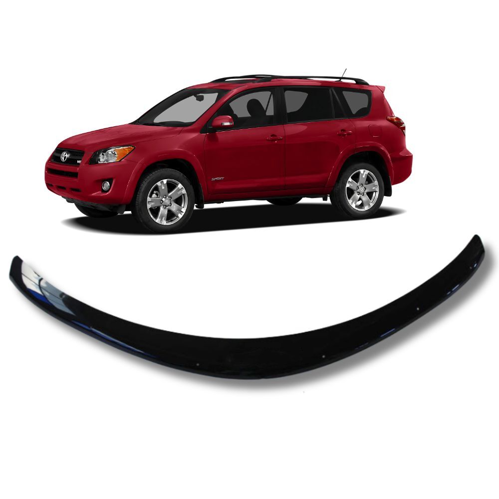 Bonnet Protector Fits Toyota Rav4 12/2012 - 2018 Hood Guard Visor Tint Black