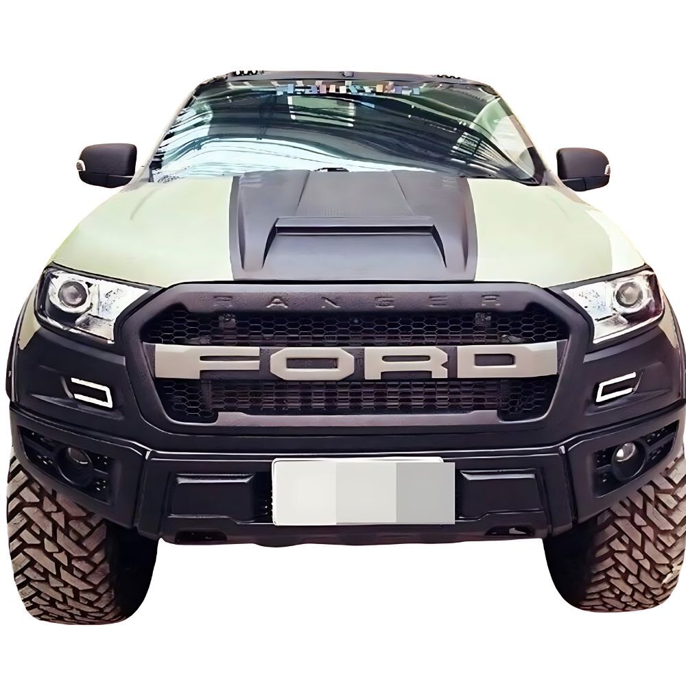 RAPTOR STYLE BONNET SCOOP FITS FORD RANGER PX2 PX3 2015-2020+ (MATTE BLACK)