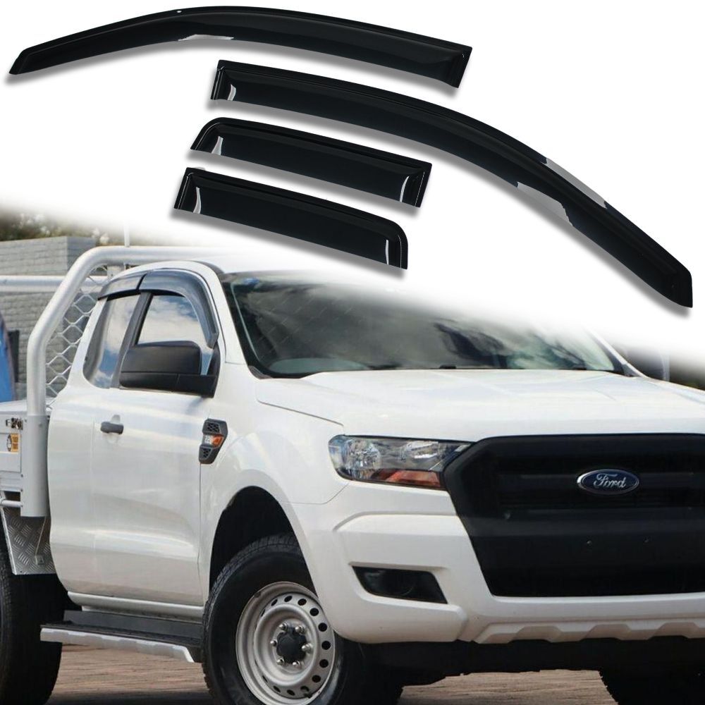 Weather Shields Fits Ranger Extra Cab PX1 PX2 PX3 2011 - 2022, Mazda BT-50 2012 - 2020 Window Visors Weathershields