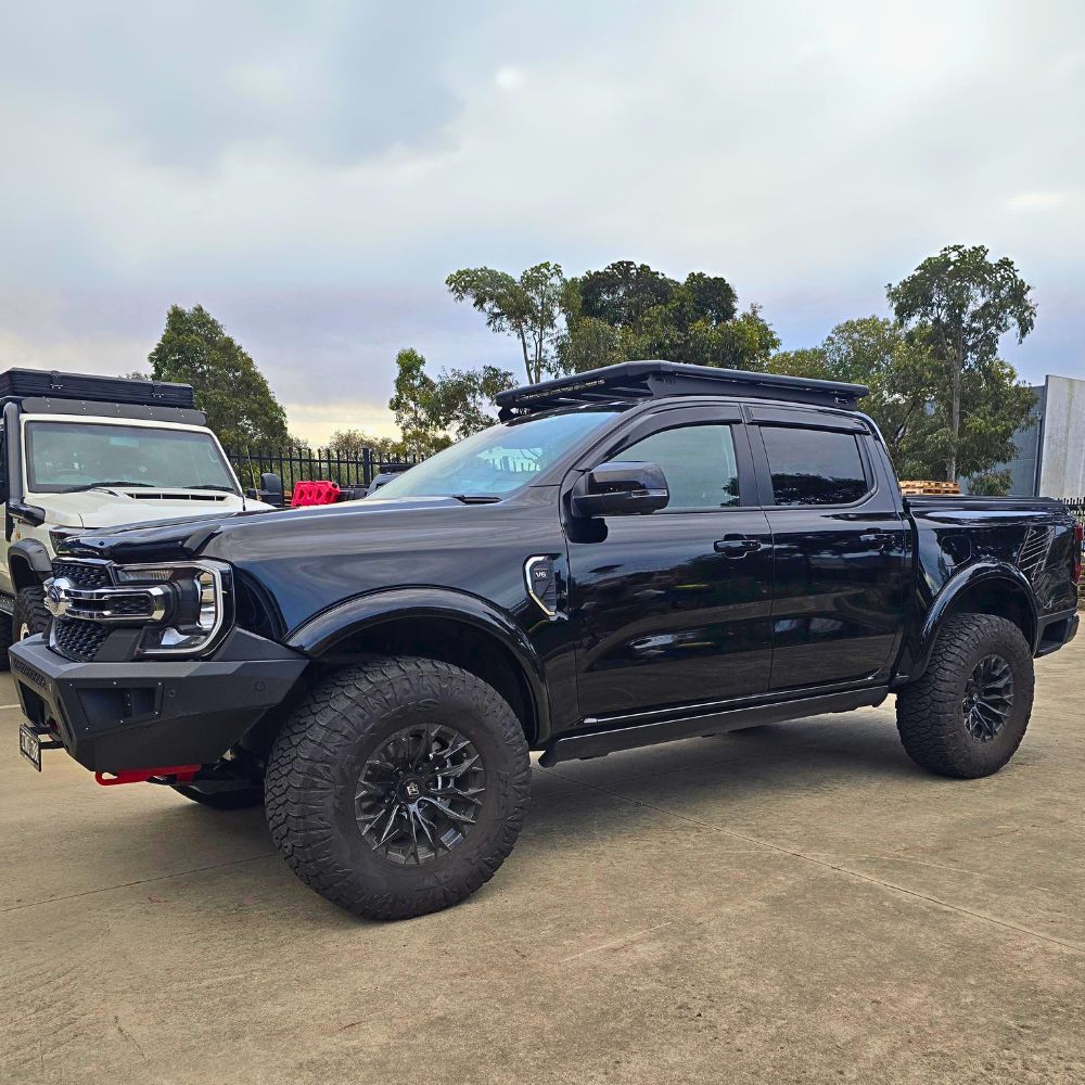 Slim Fender Flares Thin Gloss Black Guard Fits Ford Ranger Next Gen 2022 onwards MY22 Dual Cab XL XLT Sport