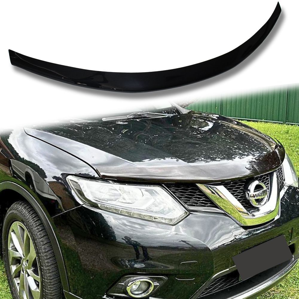 Bonnet Protector Fits Nissan X-Trail T32 2014 - 2020 Xtrail Hood Guard Visor Tint Black