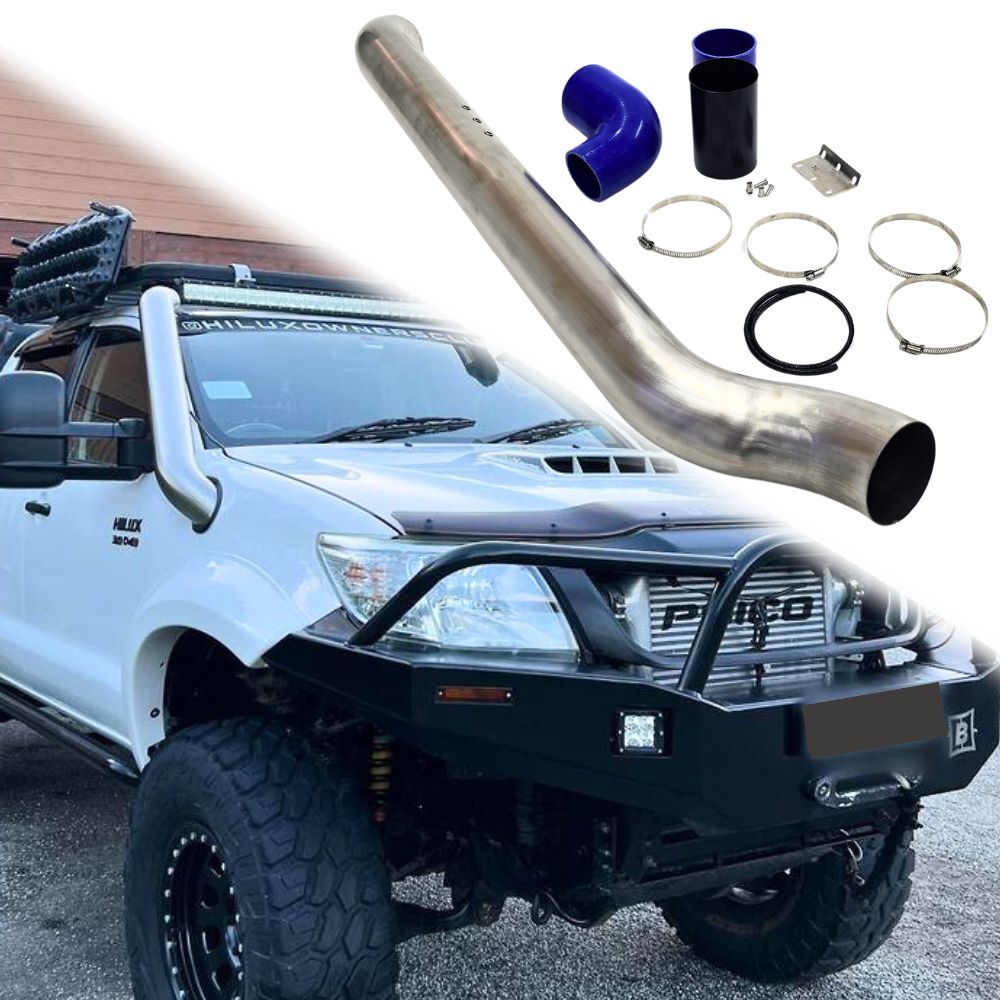 Cobra 4x4 4" Chrome Stainless Steel Snorkel Kit Suitable For Toyota Hilux N70 Vigo 2005 - 2015 3.0L D2D Turbo Air intake Pipe