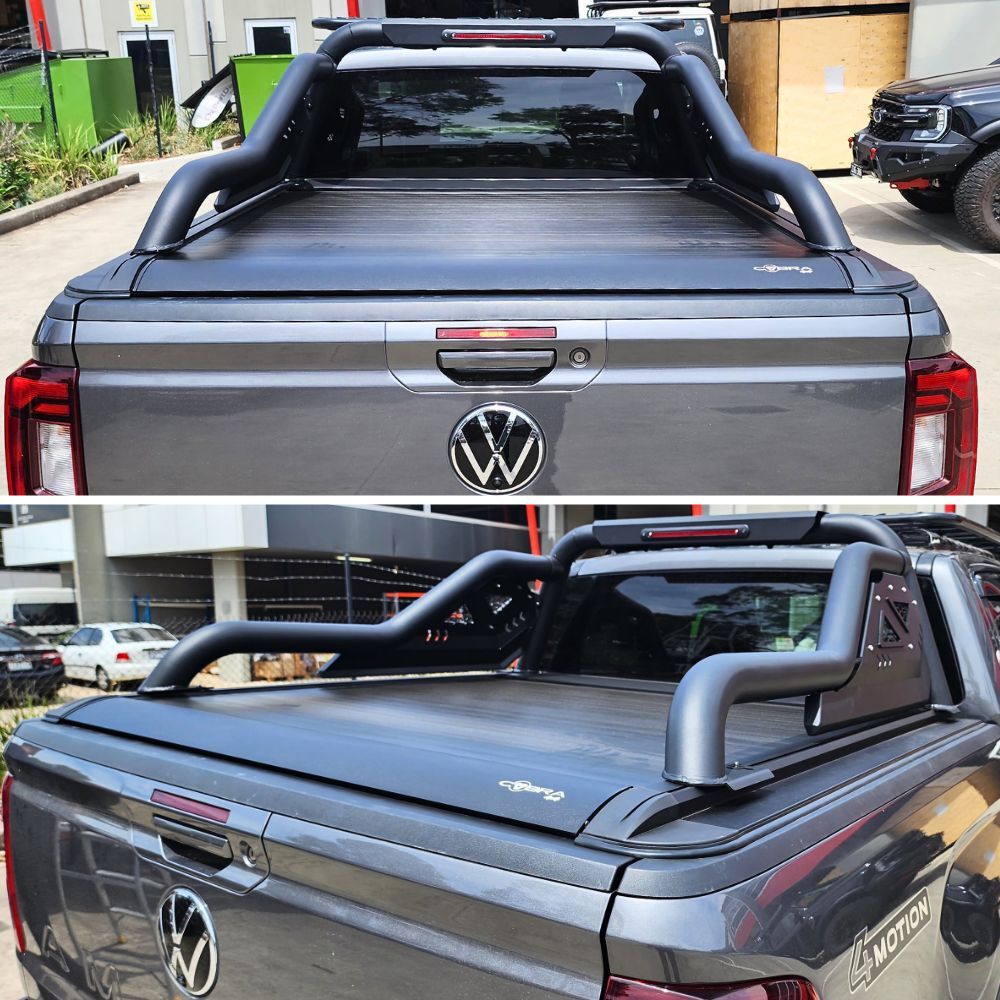 Electric Retractable Roller Shutter fits Volkswagen Amarok Next Gen 2023 MY22 Tub Tonneau Roll Cover Black Lid