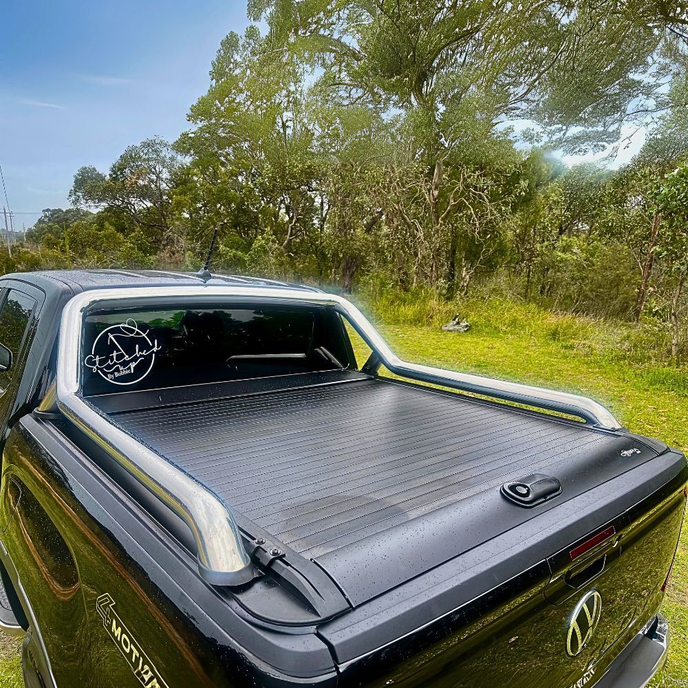 Retractable Roller Shutter fits Volkswagen Amarok Next Gen 2023 Tub Manual Tonneau Roll Cover Black Aluminium Dual Cab