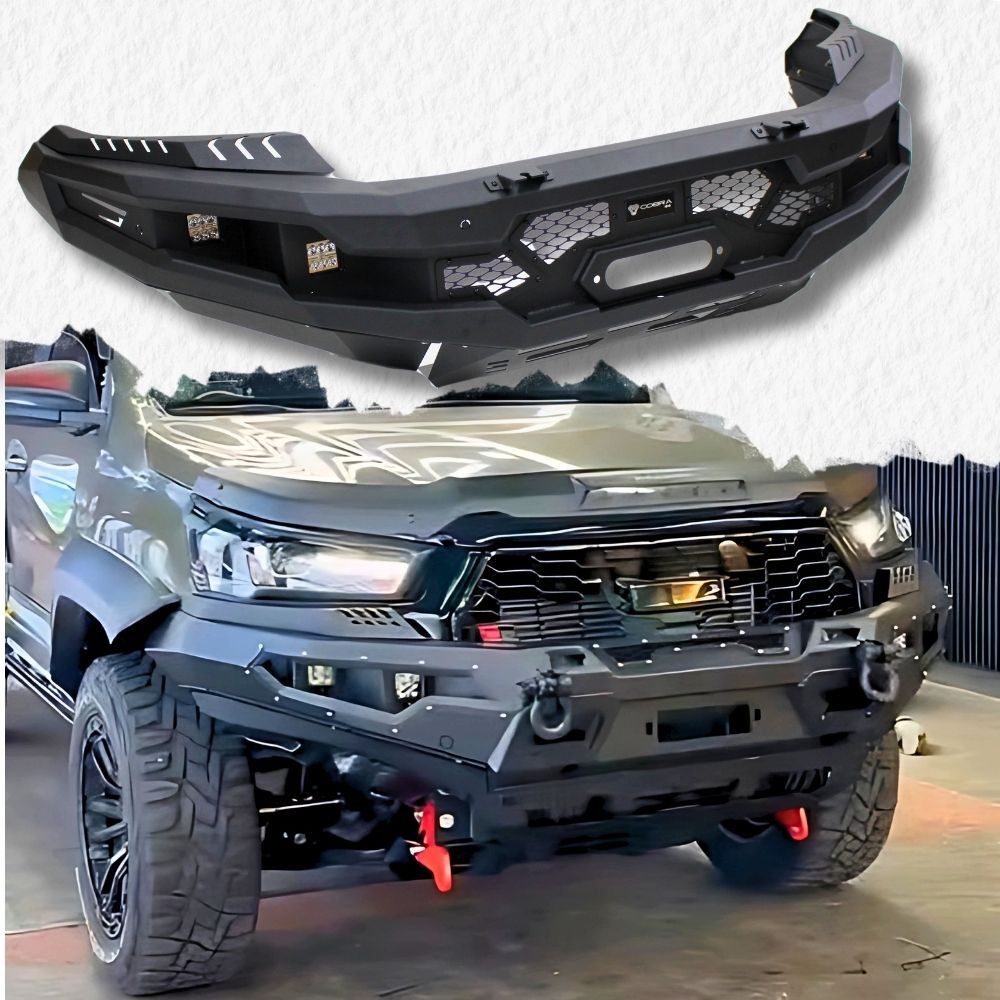 Cobra 4x4 Gen 2 Heavy Duty Dynamic Steel Hoopless Bull Bar Bullbar Suits Toyota Hilux 2021+ Onwards Winch Compatible Bar