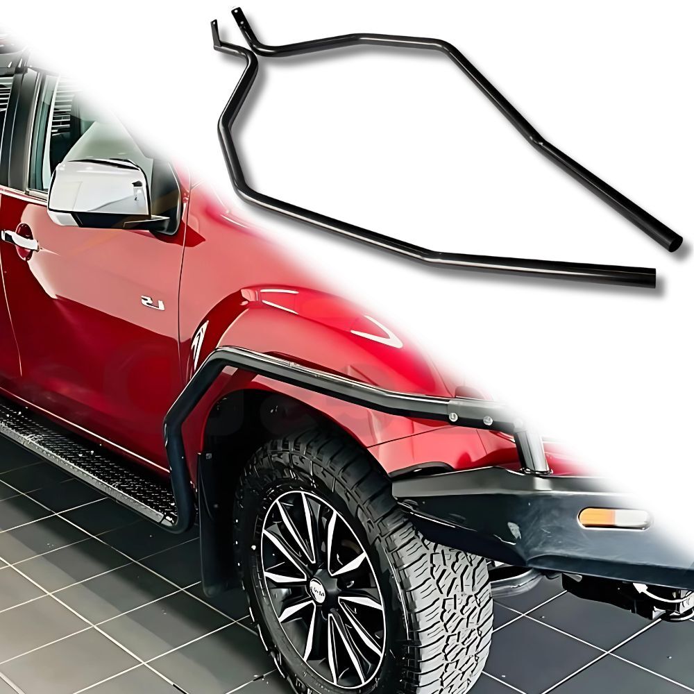 Cobra 4x4 Brush Scrub Bar Side Rails fits Landcruiser 76 78 79 Series Bull bar Brushbar