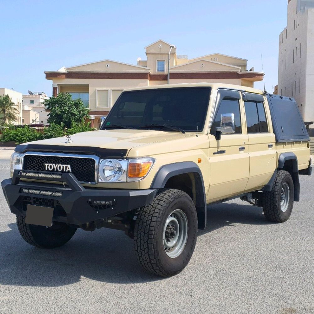 OEM Style Matte Black Fender Flares Suit Landcruiser 79 Series Dual Cab 2007 - 2023 Guard Smooth Finish  PP Plastic