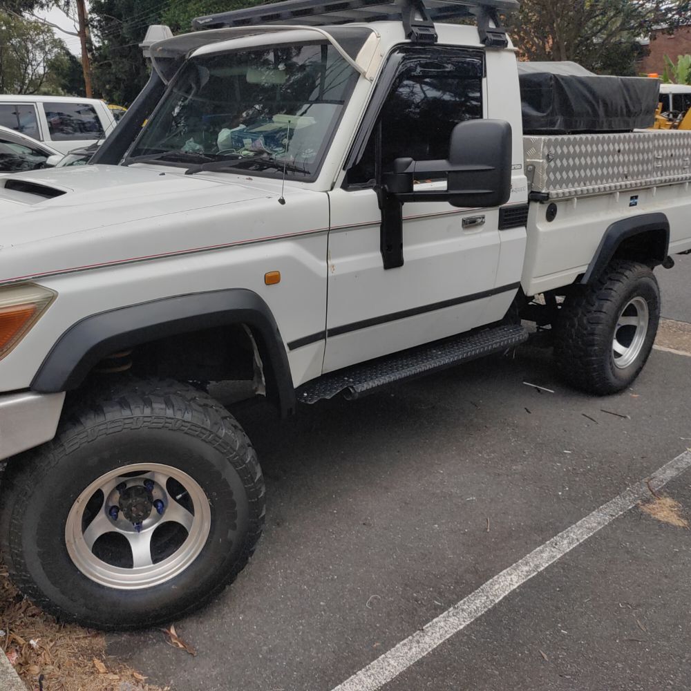 OEM Style Fender Flares Suit Landcruiser 79 Series Single Cab With Tub Well Body Thick black