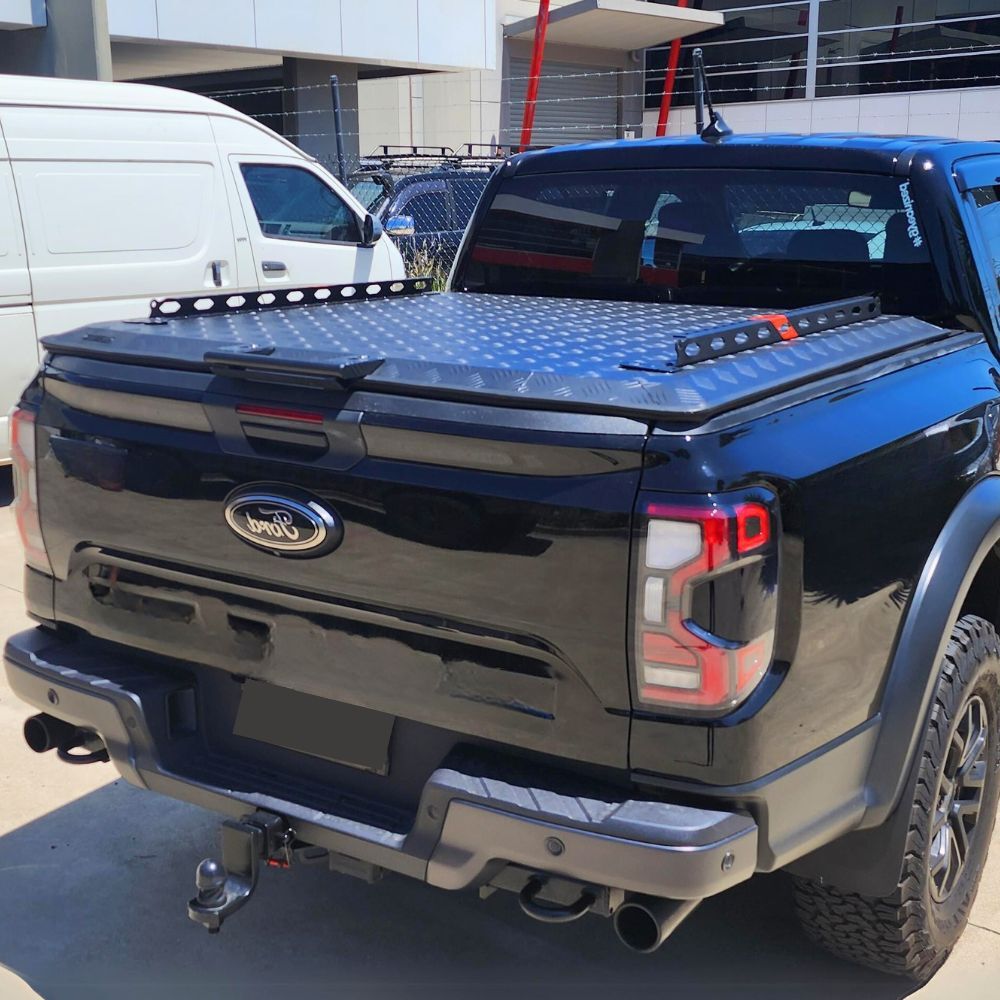 Lockable Aluminium Hard Tub Lid Tonneau Cover Fits Mazda BT50 2021 Onwards Side Rail Gas Strut Lift