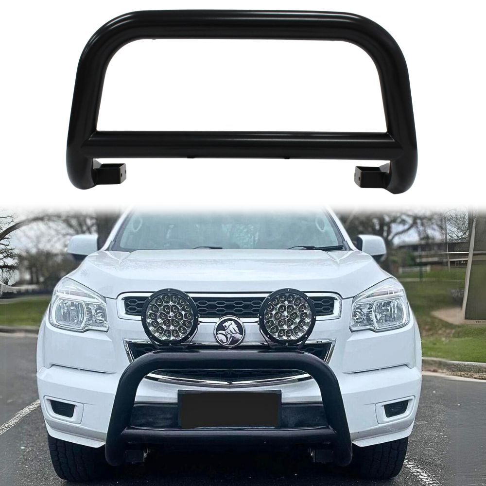 Black Stainless Steel Nudge Bar suits Colorado 2012 Onwards Bull Front Bumper Guard OEM Style