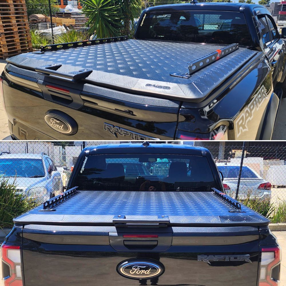 Lockable Aluminium Hard Tub Lid Tonneau Cover Fits Isuzu Dmax D-max Dual Cab 2012 - 2024 Side Rail Gas Strut Lift