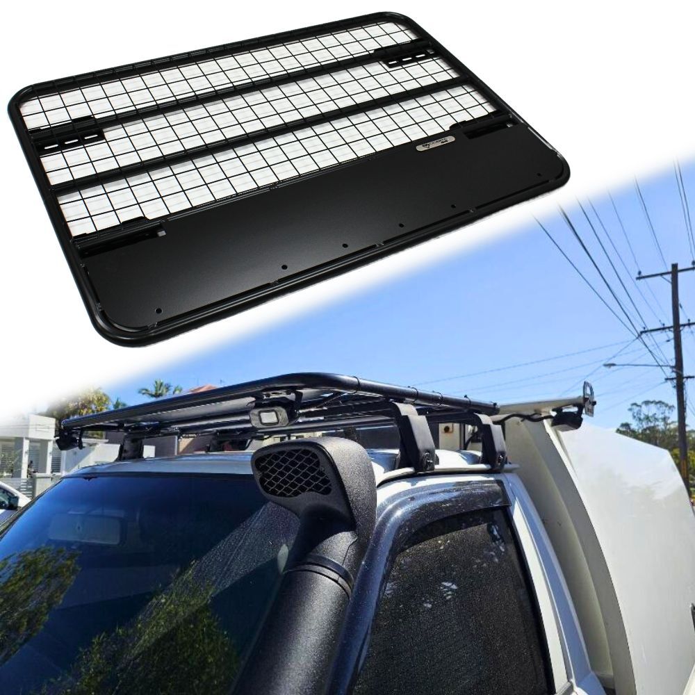 Flat Steel Roof Rack Platform Suits Nissan Patrol GQ GU Ute Single Cab 125 x 85CM Black Powder Coated