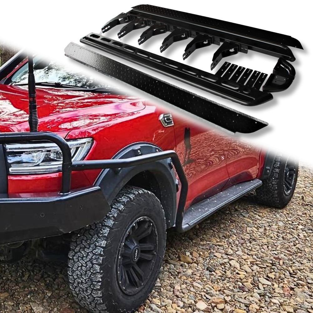 Heavy Duty Cobra 4x4 Rock Sliders Fits GWM Cannon 2020 Onwards Side Steps Black Steel