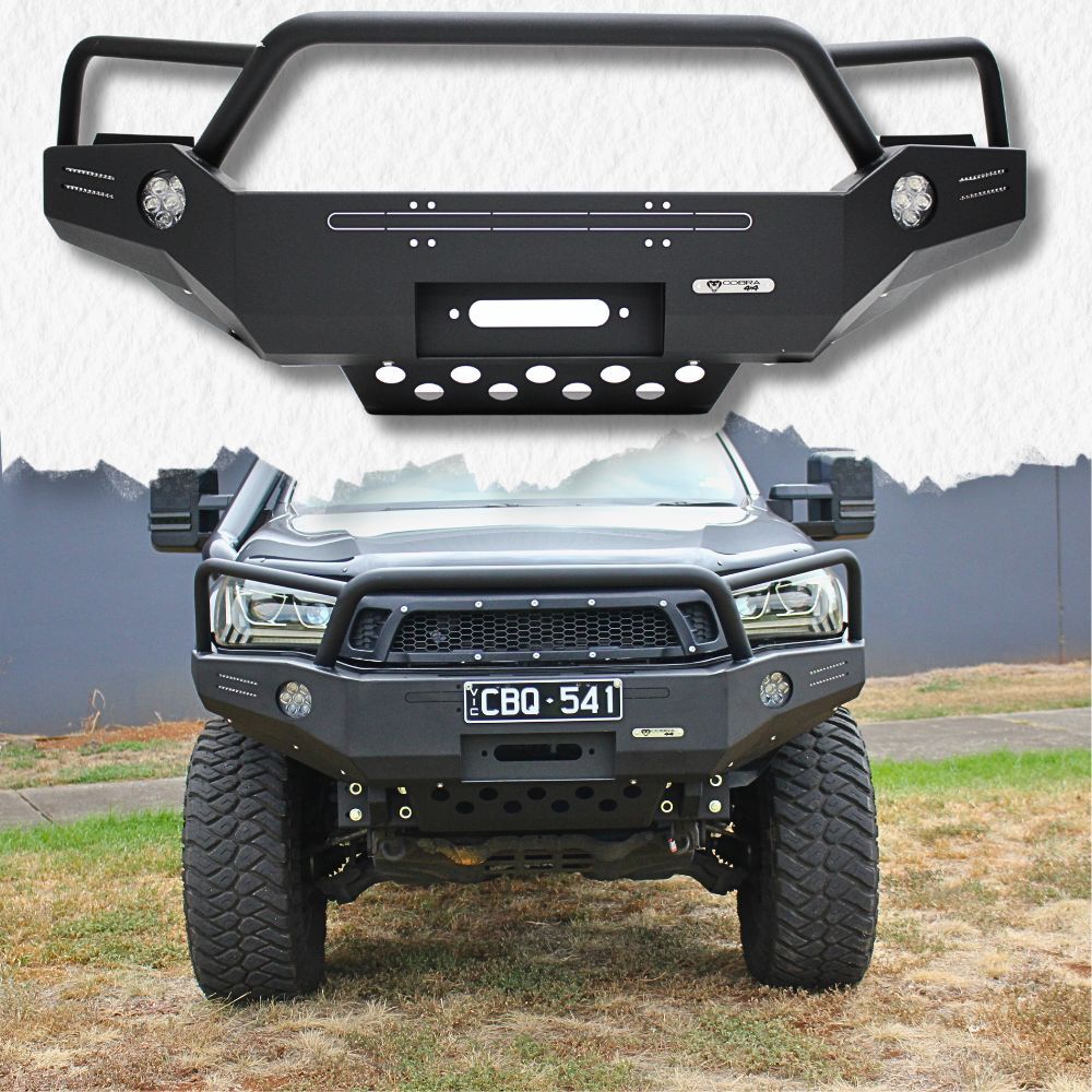 Cobra 4x4 Gen 3 Triple Hoop Steel Bull Bar Bullbar Suits Hilux 2021 Onwards Winch Compatible Bar Heavy Duty