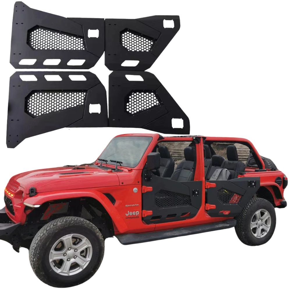 Cobra 4x4 Black Steel Half Door with Side Mirror Suits Jeep Wrangler JL Gladiator JT Offroad