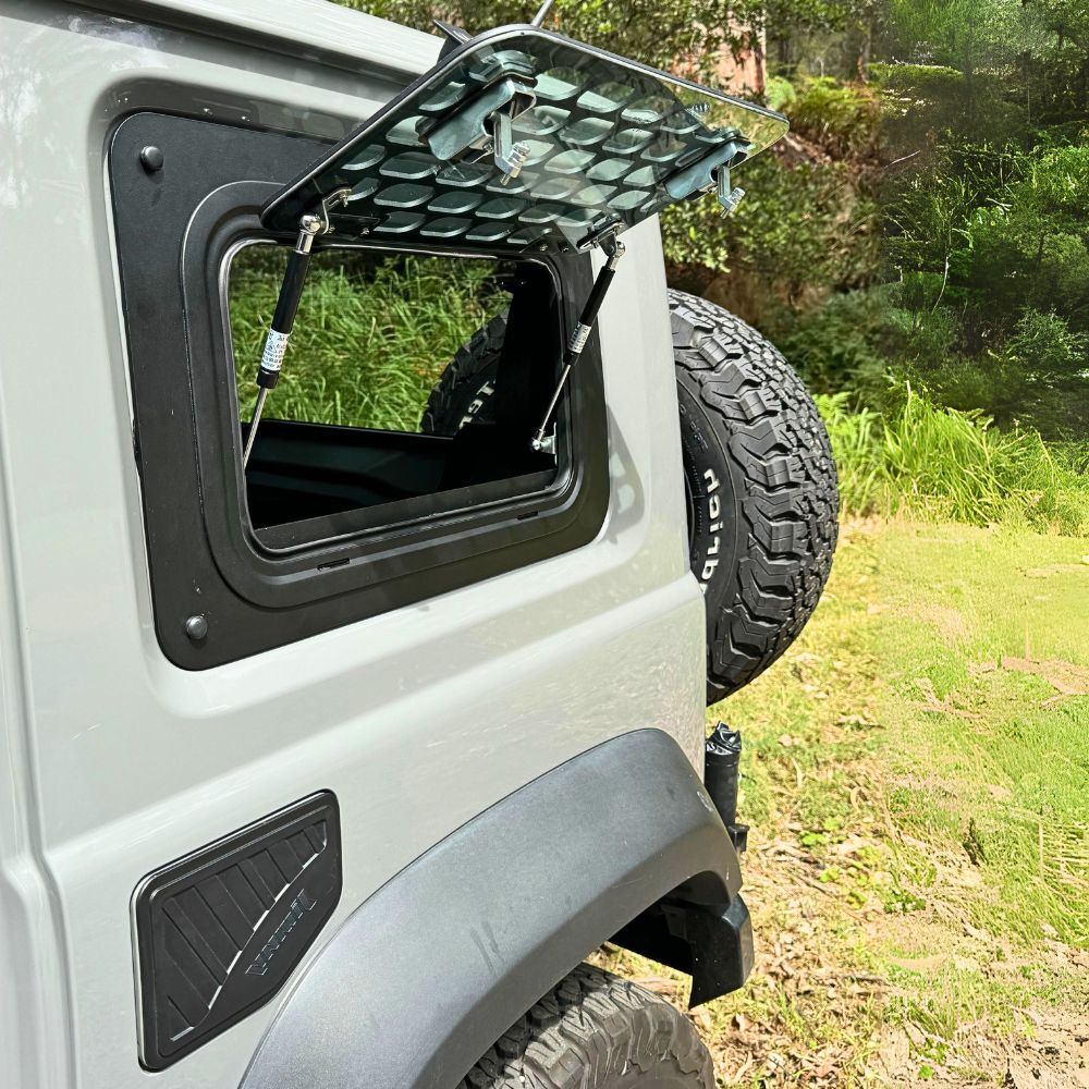 Cobra 4x4 Aluminium Gull Wing Passenger Side Replacement Rear Window Suits Jimny 2018 Onwards [Side: Passenger]