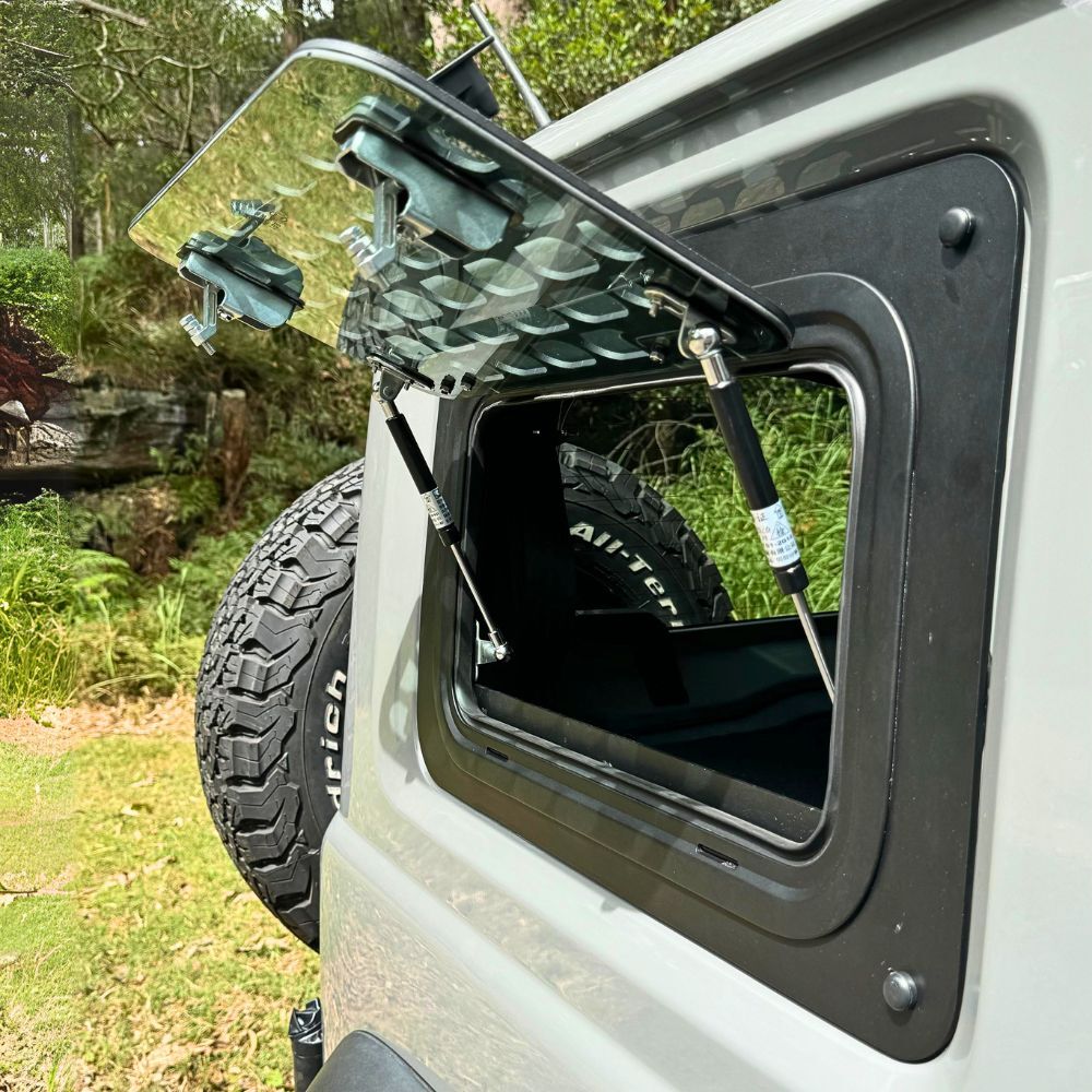 Cobra 4x4 Aluminium Gull Wing Driver Side Replacement Rear Window Suits Jimny 2018 Onwards [Side: Driver]