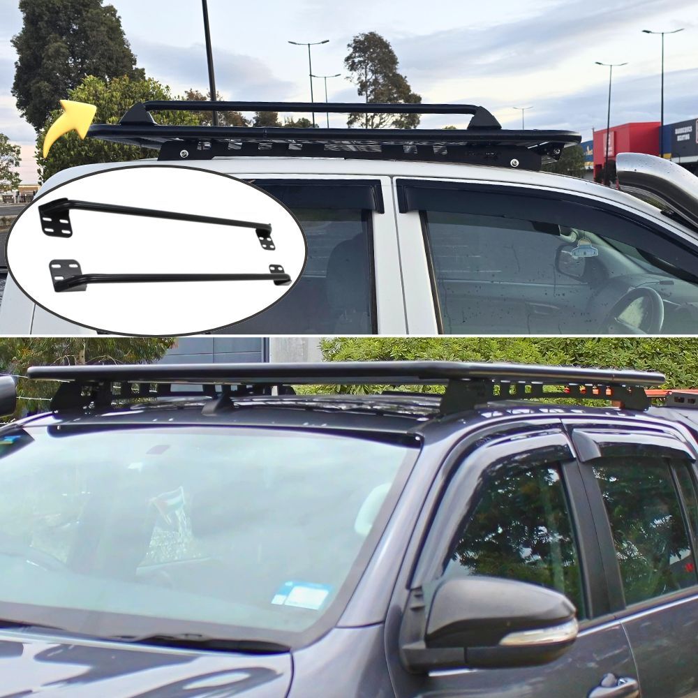 Aluminium Flat Mesh Roof Rack With Removable Side Rails Suits LDV T60 T90 2017 Onwards Platform Brackets Black Powder Coated