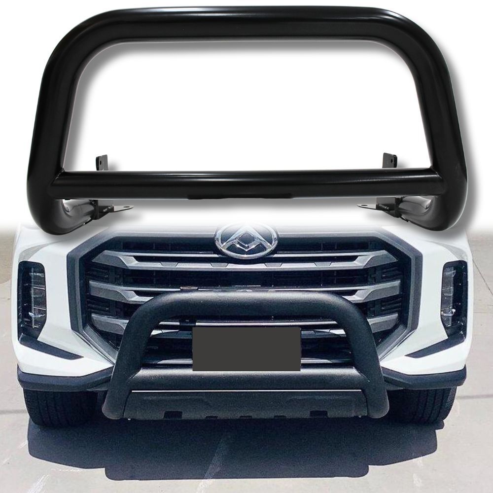 OEM Style Black Stainless Steel Nudge Bar suits LDV T60 2017 - 2021 Bull Front Bumper Guard