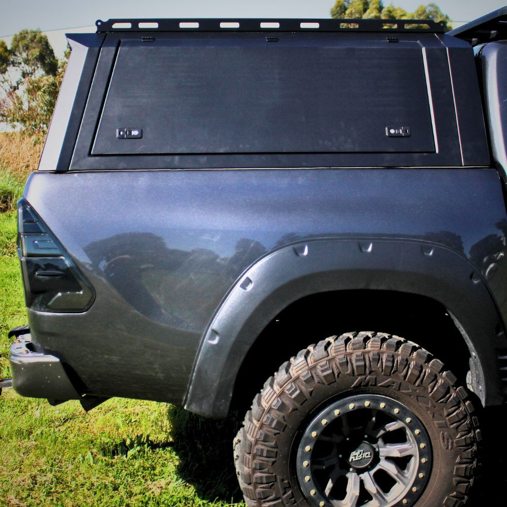 Cobra 4x4 Gen 2 Aluminium UTE Tub Canopy fits Ssangyong Musso 2019 Onwards Long Wheel Base LWB Tradie Black Heavy Duty