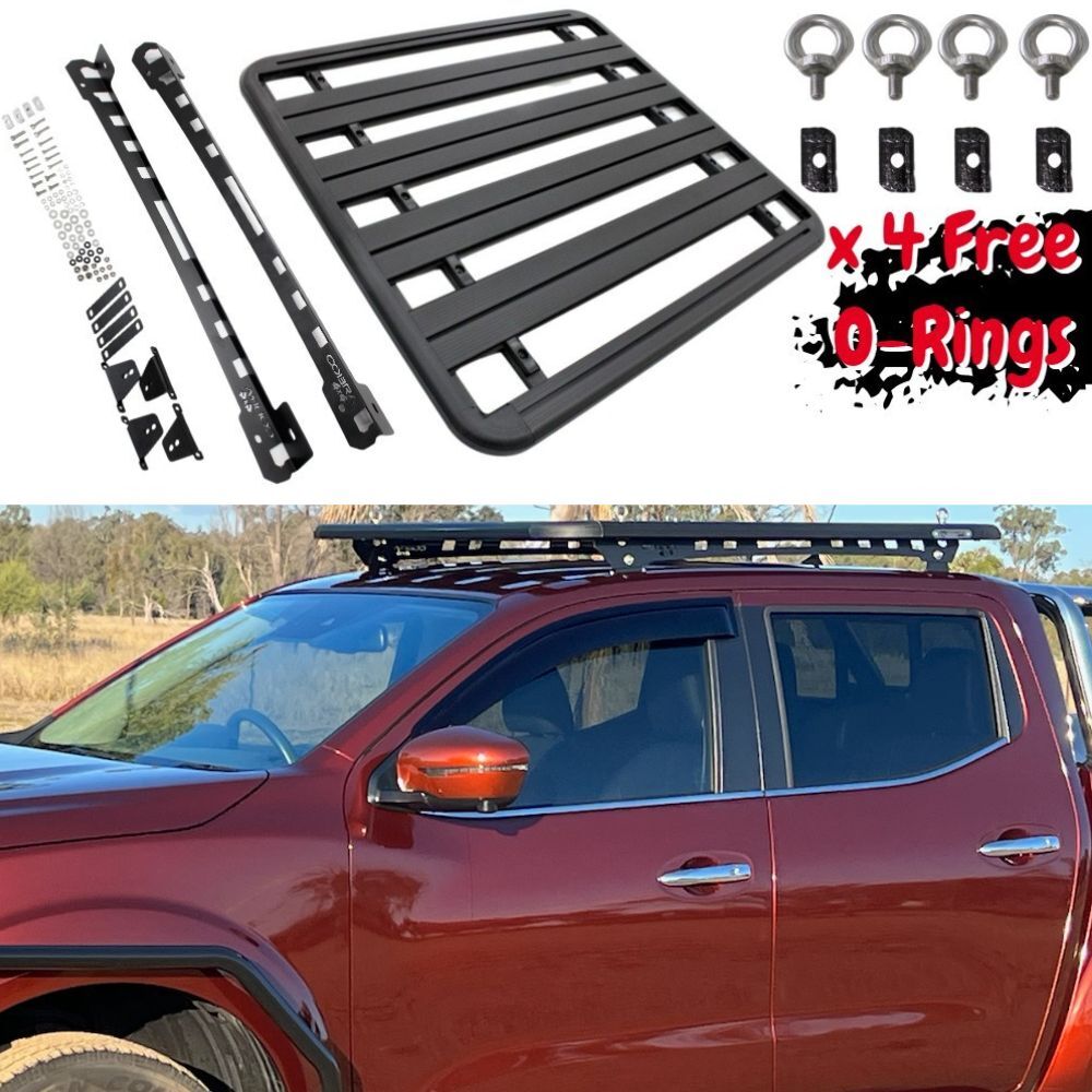 Cobra 4x4 Flat Roof Rack Aluminium Platform Steel Brackets Fits Nissan Navara Np300 2021 Onwards D40 D22 X-Class