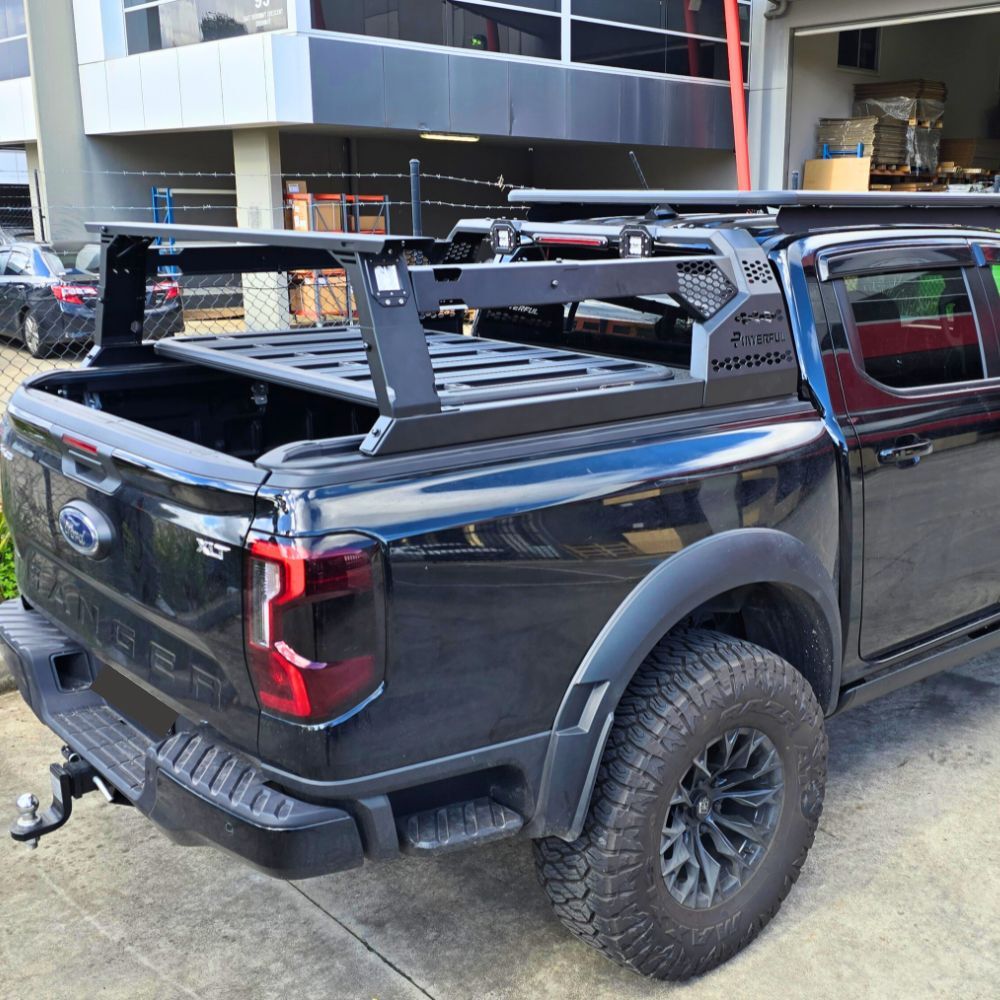 Universal Beast V2 Sports Sportsbar With Tub Rack Extension Roll Bar Suits Ranger Hilux BT50 Navara Dmax Amarok Colorado GWM LED Spot Brake Light