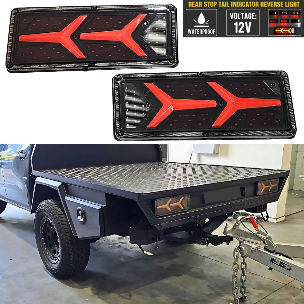 Cobra 4x4 V2 LED Tail Lights For Ute Tray IP5 Waterproof 33 x 14cm 12v 140w trailer truck