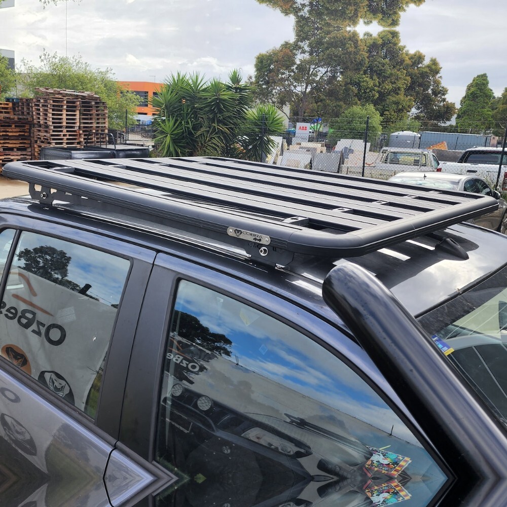 Cobra 4x4 Flat Roof Rack Aluminium Platform Steel Brackets Fits Hilux ...